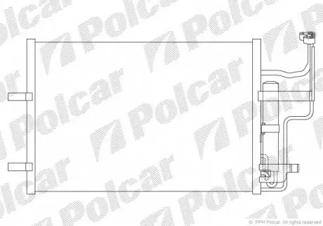 4541K81K Радіатор кондиціонера POLCAR підбір по vin на Brocar