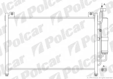 4533K82K Радиаторы кондиционера POLCAR підбір по vin на Brocar