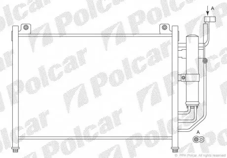 4533K81K Радіатор кондиціонера POLCAR підбір по vin на Brocar