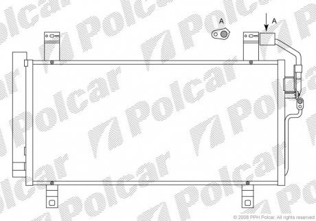 4519K8C3 Радиаторы кондиционера POLCAR підбір по vin на Brocar