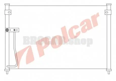 4517K8C2 Радіатор кондиціонера POLCAR підбір по vin на Brocar