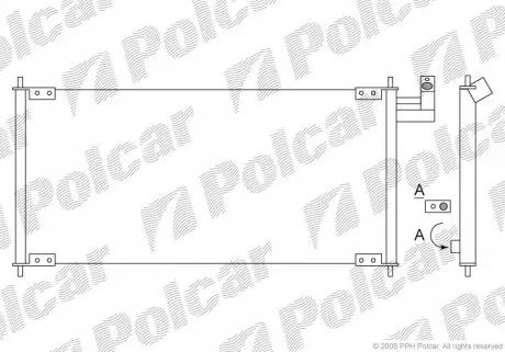 4509K8C1 Радіатор кондиціонера POLCAR підбір по vin на Brocar