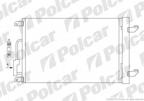 4211K82X Радіатор кондиціонера POLCAR підбір по vin на Brocar