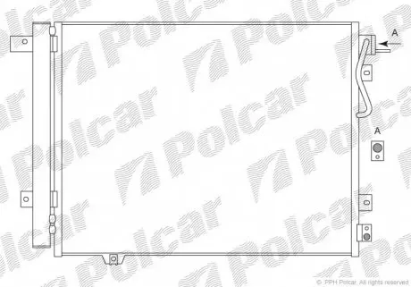 4171K82X Радіатор кондиціонера POLCAR підбір по vin на Brocar