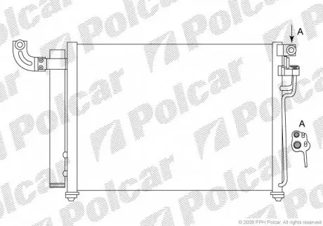 4117K8C2 Радіатори кондиціонера POLCAR підбір по vin на Brocar