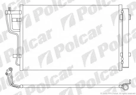 4114K8C1 Радіатори кондиціонера POLCAR підбір по vin на Brocar