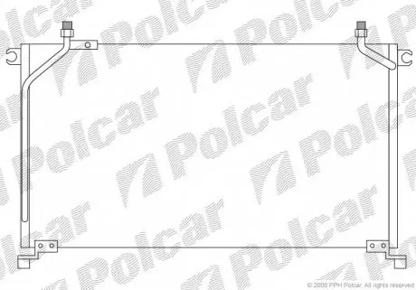 3250K8C2 Радіатор кондиціонера POLCAR підбір по vin на Brocar