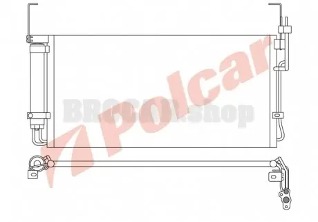 4050K8C1 Радіатори кондиціонера POLCAR підбір по vin на Brocar