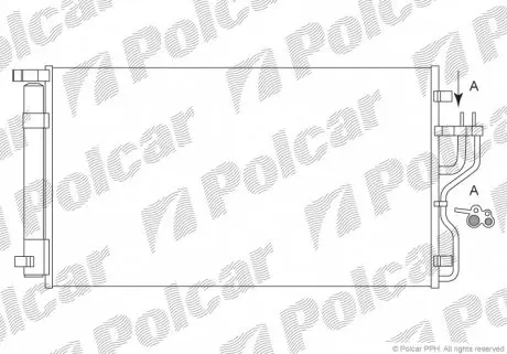 4048K81X Радіатор кондиціонера POLCAR підбір по vin на Brocar