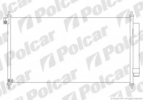 38C1K81K Радіатор кондиціонера POLCAR підбір по vin на Brocar