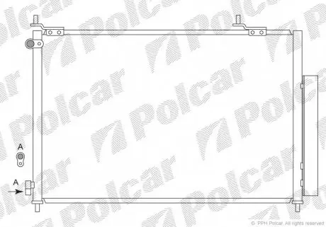 3877K8C2S Радіатори кондиціонера POLCAR підбір по vin на Brocar