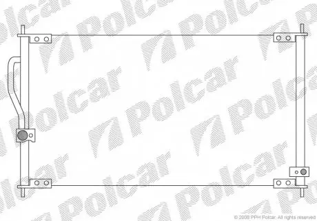 3875K8C1 Радіатор кондиціонера POLCAR підбір по vin на Brocar