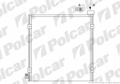 3860K8C1 Радіатор кондиціонера POLCAR підбір по vin на Brocar