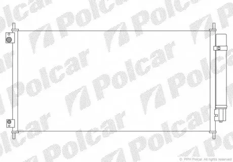 3851K8C1 Радіатор кондиціонера POLCAR підбір по vin на Brocar