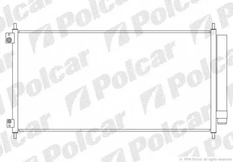 3851K81K Радіатор кондиціонера POLCAR підбір по vin на Brocar