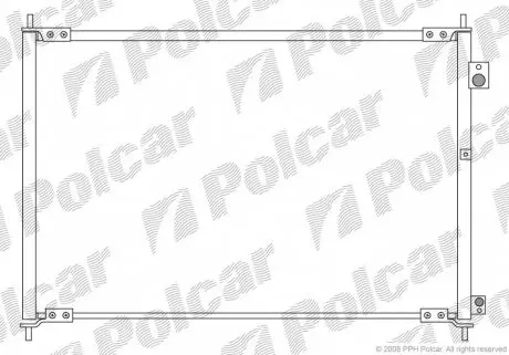 3840K8C3 Радіатор кондиціонера POLCAR підбір по vin на Brocar