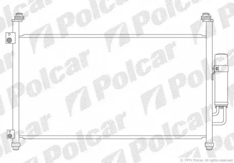 3828K83K Радиаторы кондиционера POLCAR підбір по vin на Brocar