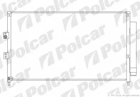 3828K82K Радіатор кондиціонера POLCAR підбір по vin на Brocar