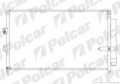 3828K81K Радіатор кондиціонера POLCAR підбір по vin на Brocar