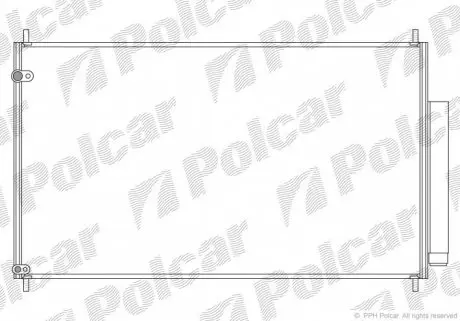 3822K81K Радіатор кондиціонера POLCAR підбір по vin на Brocar