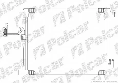 3551K8C1 Радіатор кондиціонера POLCAR підбір по vin на Brocar
