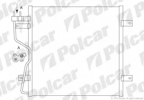 3411K8C1 Радіатор кондиціонера POLCAR підбір по vin на Brocar