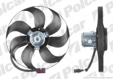 954123U2 Вентилятор охолодж. двигуна VAG 1.0-2.0 09.96-12.10 POLCAR підбір по vin на Brocar