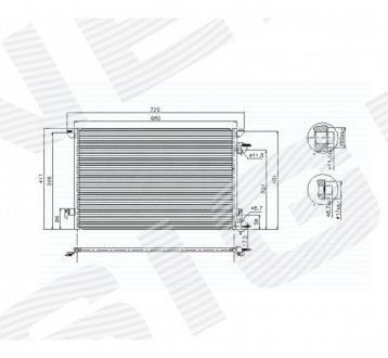 RC94598 Радиатор кондиционера SIGNEDA подбор по vin на Brocar