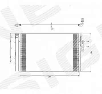 RC940226 Радіатор кондиціонера BMW X3 (F25), 03.14 - 17 SIGNEDA підбір по vin на Brocar