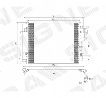 RC940007 Радиатор кондиционера SIGNEDA подбор по vin на Brocar