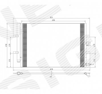 RC4459 Радіатор кондиціонера SIGNEDA підбір по vin на Brocar