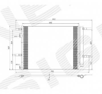 RC4214 РАДИАТОР КОНДИЦИОНЕРА SIGNEDA подбор по vin на Brocar