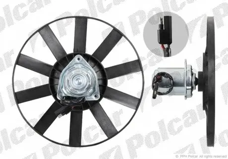 600623U1 Вентилятор без кожуха POLCAR подбор по vin на Brocar