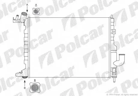 551608A5 Радиаторы охлаждения POLCAR підбір по vin на Brocar