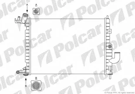 551608A8 Радіатор охолодження POLCAR підбір по vin на Brocar