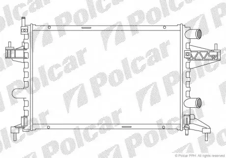 555608B1 Радіатор охолодження POLCAR підбір по vin на Brocar