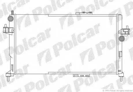 555608A4 Радіатор охолодження POLCAR підбір по vin на Brocar