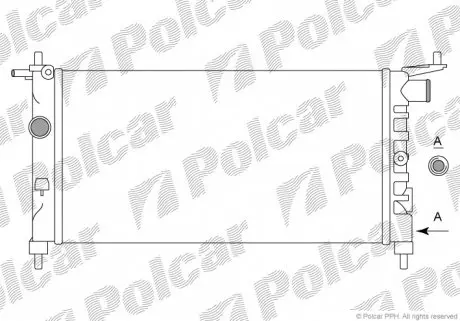 555508B1 Радиаторы охлаждения POLCAR підбір по vin на Brocar