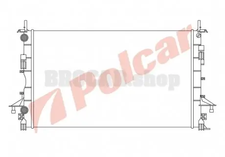 6037082 Радіатор охолодження POLCAR підбір по vin на Brocar