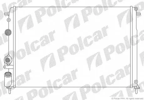 600708A5 Радіатор охолодження POLCAR підбір по vin на Brocar