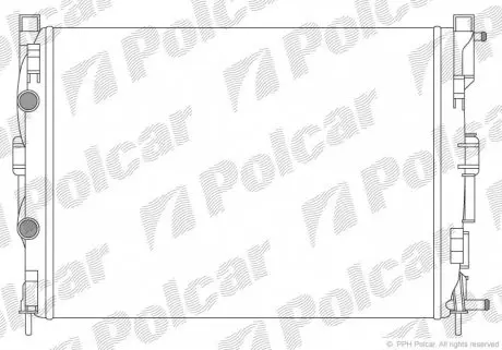601208A2 Радіатор охолодження POLCAR підбір по vin на Brocar