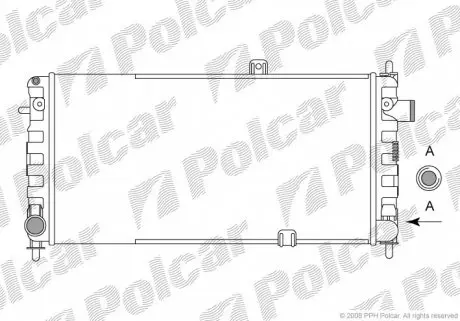 5551082 Радіатор охолодження POLCAR підбір по vin на Brocar