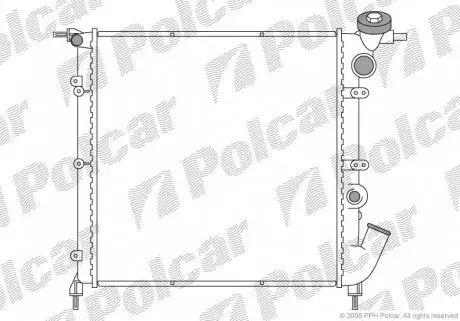6006081 Радіатор охолодження POLCAR підбір по vin на Brocar