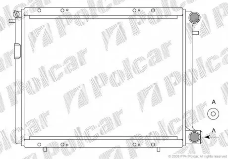 601908A3 Радіатор охолодження POLCAR підбір по vin на Brocar