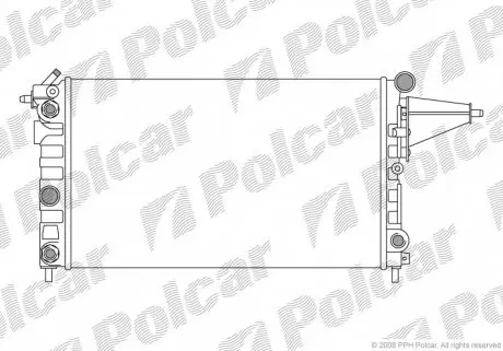 5514081 Радіатор охолодження POLCAR підбір по vin на Brocar