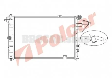 551408A3 Радиаторы охлаждения POLCAR підбір по vin на Brocar