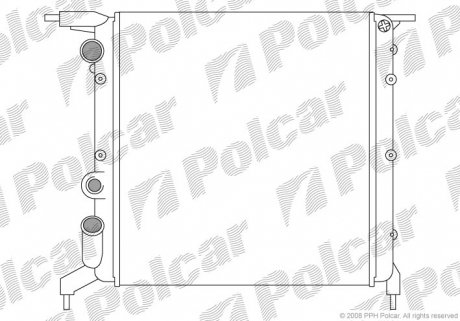 600608A2 Радіатор охолодження POLCAR підбір по vin на Brocar