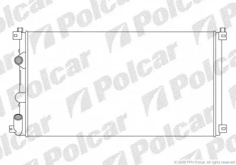 604208A3 Радіатор охолодження POLCAR підбір по vin на Brocar