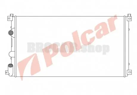 6042082 Радіатор охолодження POLCAR підбір по vin на Brocar