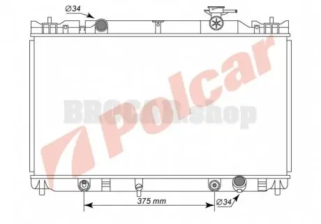 8136081 Радіатор охолодження POLCAR підбір по vin на Brocar